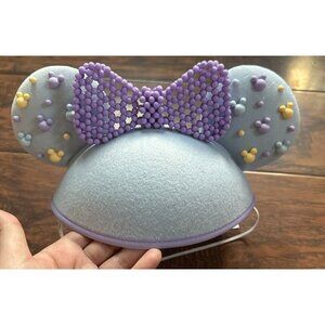 Disney Parks 2023 Minnie Mouse Purple Foam Beaded Ear Hat New Tags